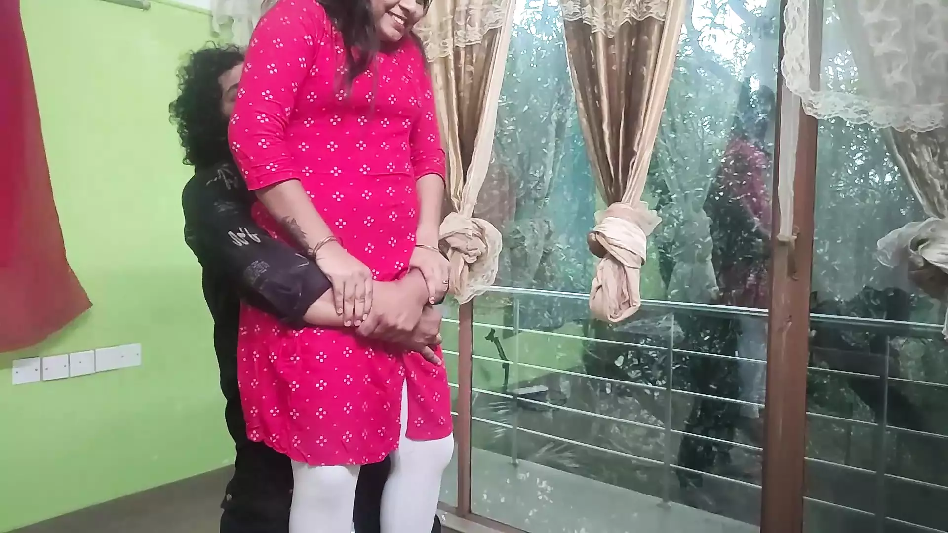 Vaishnavy And Sharun Raj Ass Romance In Churidhar Ass Kissing Romance