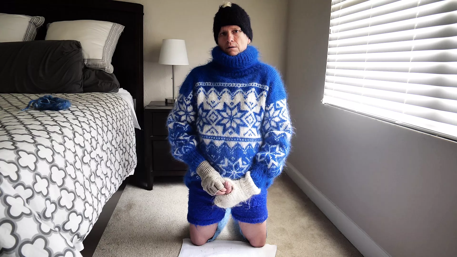 Big Blue Mohair Sweater Enjoying My Wool And Sweater Fetish With A Nice Finish Gay Porn XHamster