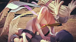 Angewomon Cowgirl Digimon Hentai Parody XHamster