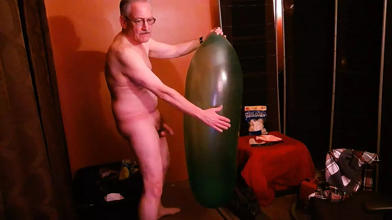 Big Blimp Balloon Inflate Pop Jerk And Cum American Gay Average