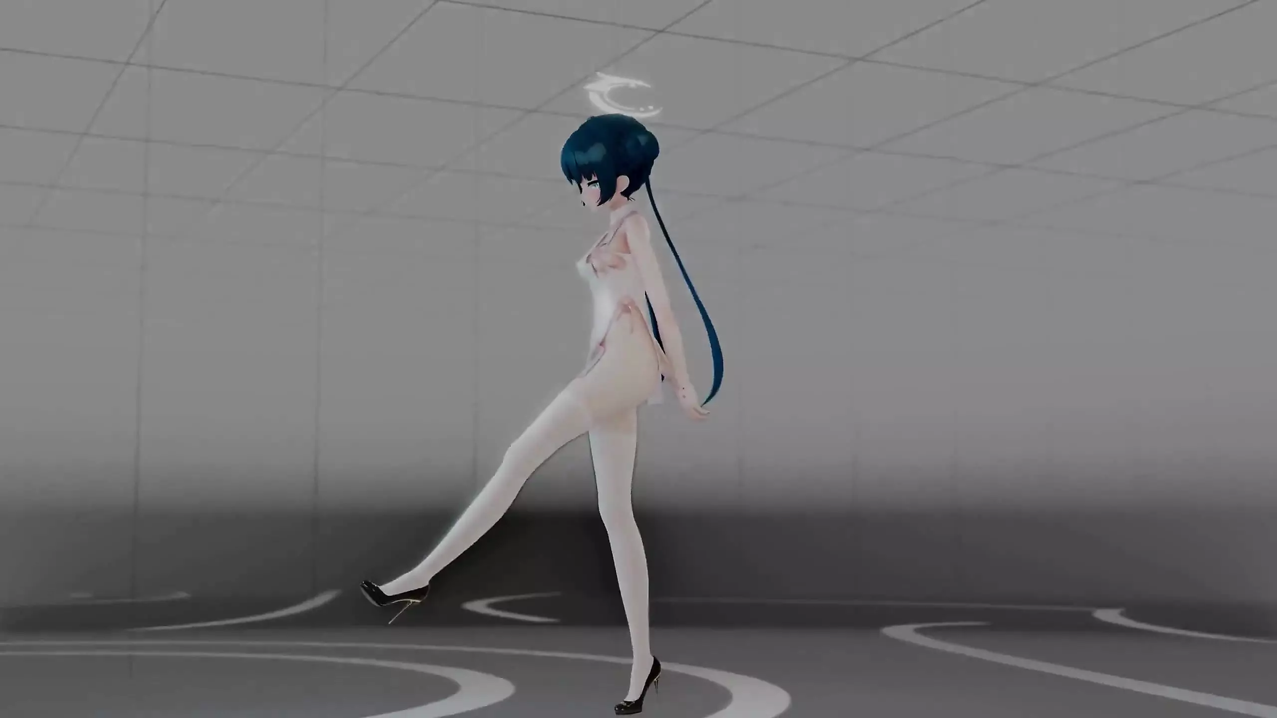 Blue Archive Ryuuge Kisaki Hentai se déshabille MMD 3D couleur de