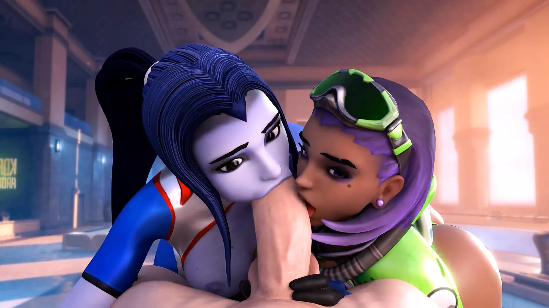 Widowmaker And Sombra Sucking Your Dick POV Cartoon Porn XHamster