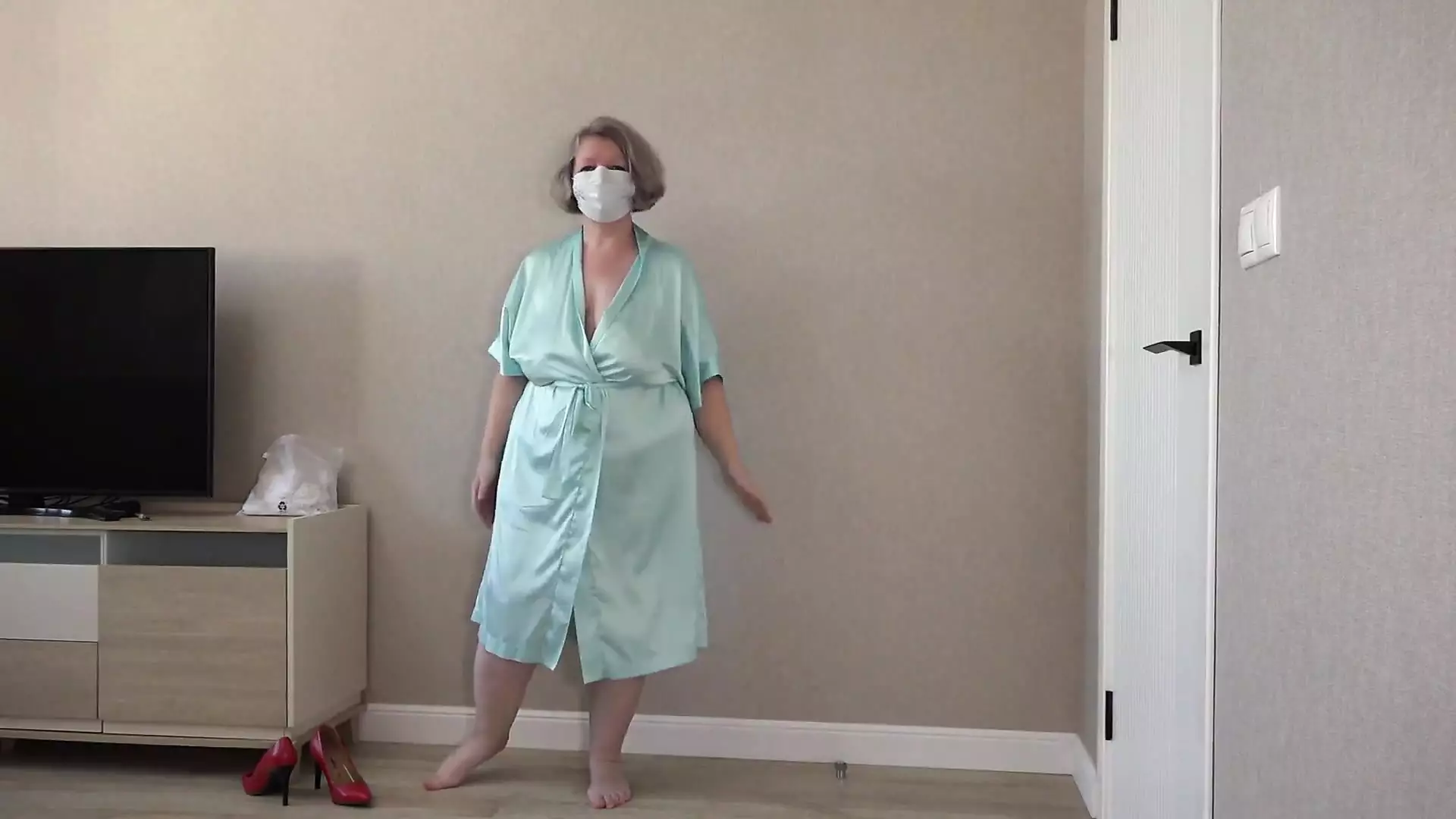 Busty Housewife Dresses Up In Sexy Nurse Uniform Chubby MILF With Big