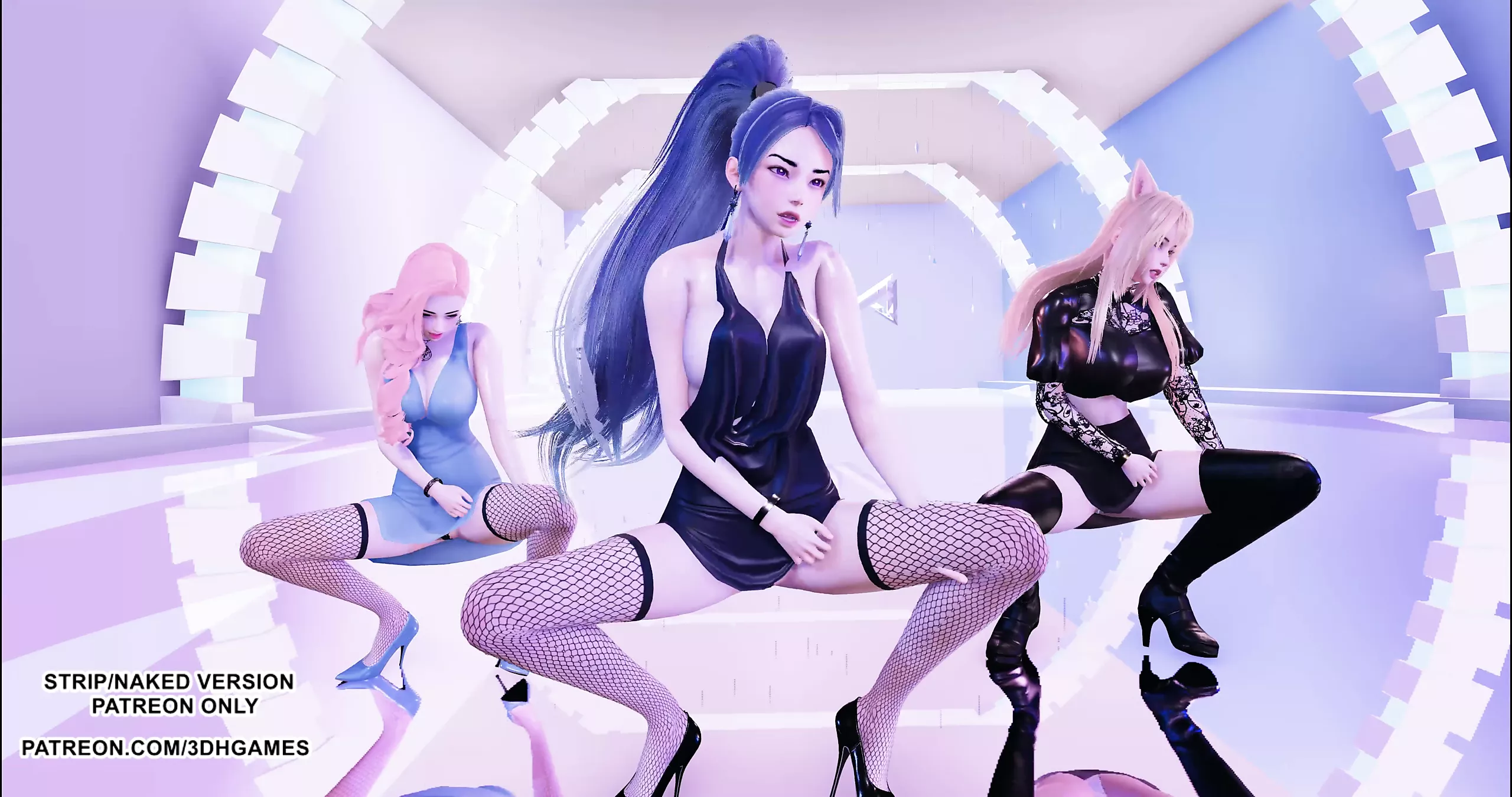 Stellar Ahri Seraphine And Kaisa Kda Hot Kpop Dance Comic Cartoon