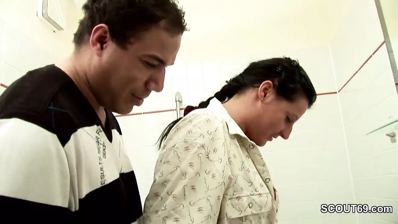 German Step Son Caught Step Mom In Bathroom And Seduce To Fuck MILF