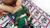 Hot Indian desi village bhabhi in hot green saree was fucking in doggy style in dirty clear Hindi audio hindi awaz snapshot 10