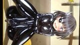 Supă de fată anime - Onigawara Rin în latex negru snapshot 2