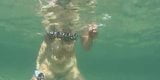 Nice girl is swimming in the sea..... snapshot 8