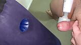 Small Penis With A Vibrating Massager Shooting A Load On An Inflatable Pillow snapshot 7