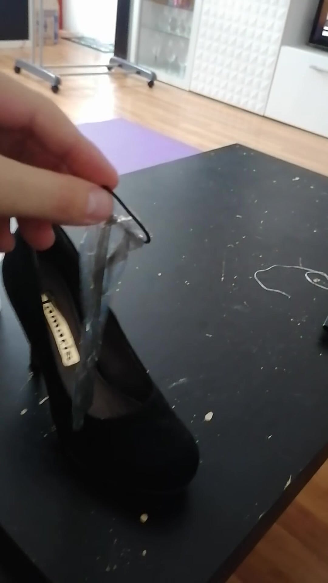 Cum from friends condom into shoe snapshot 1