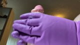 Cleaning gloves on your cock snapshot 10
