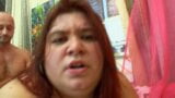 Very fat girl sucks balls, is doggystyle fucked and gets cum on her mouth snapshot 10