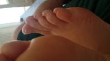 her sexy French pedicured feet, perfect toes snapshot 10