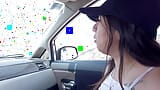 The traffic light saleswoman is seduced and gets on the car snapshot 5