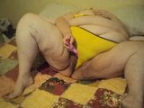 yellow bra and panties playing snapshot 3