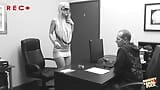 Milf Anita Blue has a deepthroat interview with Chris in his office and studio snapshot 1