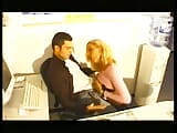 Busty white chick gives oral pleasure to her boss on the chair snapshot 3