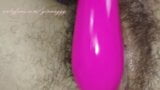 wet big hairy pussy masturbation and orgasms, close-up snapshot 17