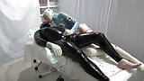 Latex Danielle - the doctor is playing with the patient's penis. Full video snapshot 3