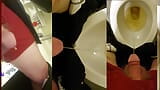 pissing and cumming many cumshots public washroom snapshot 3