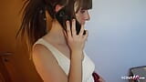 Amateur Cheating Fuck while calling her Boyfriend - German Teen Nicky-Foxx snapshot 2