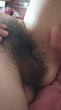 Caressing a beautiful hairy girl snapshot 10