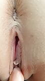 19 year masturbates her tight pussy with  small dildo snapshot 4