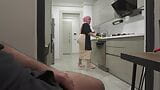 Huge Ass Hijab Maid caught me Jerking off in the Kitchen. snapshot 2