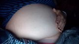 Obese girl has a huge meal snapshot 3