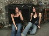 Two sisters farting in jeans snapshot 14