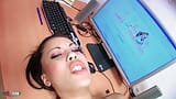 Busty arabian french babe Karmen Diaz fucked in her ass and pussy at the office snapshot 24