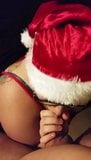 Cum Queen Santa Hat & Glasses Blowjob Facial snapshot 1