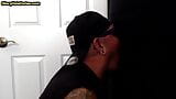 Tattooed BJ DILF sucks gloryhole dick in amateur BJ video snapshot 7