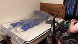 Mar 12 2023 - VacPacked in slvrbrboy's blue coveralls with my PVC aprons & lead aprons snapshot 7