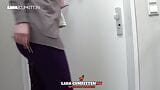 Lara CumKitten - Pissing in front of the door in pants and boots snapshot 6