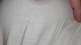 Wet Whitte T-shirt I play with my Best Friend's Big Natural Boobs snapshot 3