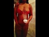 Horny Aunty Video chat with fans while Bathing Wearing only Bra and Panty snapshot 10