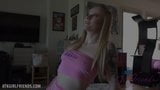 Paris White – Pink Skirt Creampie POV snapshot 1