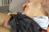 Asian intercrural (thighjob) dildo finto clip di sperma snapshot 5