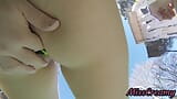 Teen Student Fingers My Pussy in a Outdoor Pool in Front Everyone - It's Very Risky with People Near snapshot 14