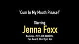 Black Swan Jenna Foxx Blows A White Cock & Gets Cum! snapshot 1