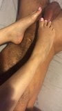 Homemade amateur foot job w pretty toes snapshot 4