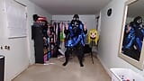 PVC - empregada cosplay e gasmask breathplay, tubo em traje snapshot 20