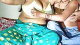Two Desi Indian Bhabhi Cocumber Sex On camera Do Bahno ne kiya  kheere sex camera ka samne snapshot 3