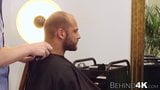 Bald hunk Thomas Friedl barebacks young hairdresser snapshot 1