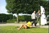 Dark haired lady from Germany gets double-penetrated outdoors snapshot 7