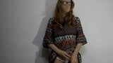Zentai crossdresser em vestido fofo snapshot 6