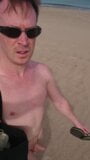 Dad walking alone on beach naked snapshot 4