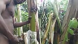 Man all alone In the Forest and make the plantain tree is wife and Fuck on it snapshot 4