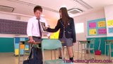 Japanese schoolgirl facialized in classroom snapshot 2